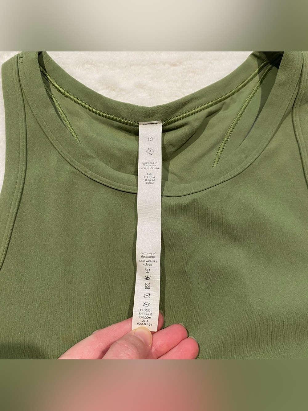 (10) Lululemon Align Hip-Length Racerback Tank Top Green Foliage Medium - Picture 7 of 13